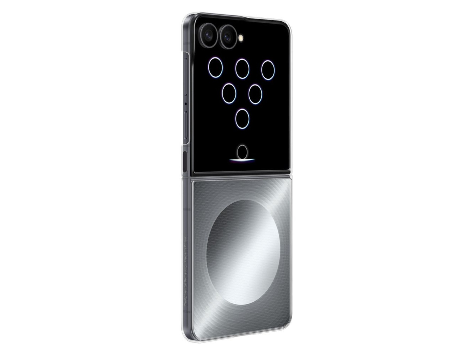Samsung Flipsuit Case for Samsung Galaxy Z Flip 8 with Interactive LED Card - Gray