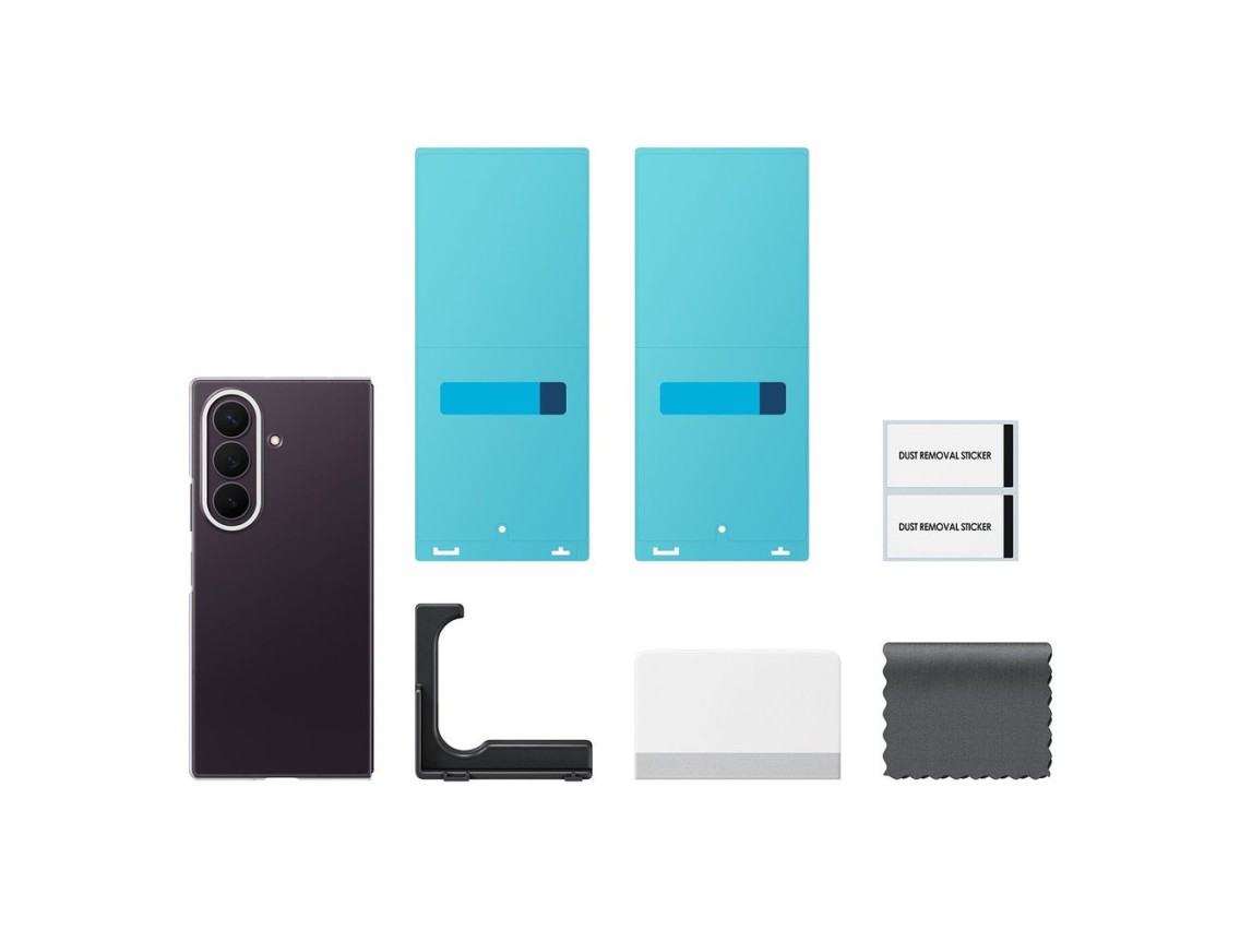 Funda transparente Samsung para Samsung Galaxy Z Fold 8 Ultra de 0,8 mm + 2 l�minas antirreflectante