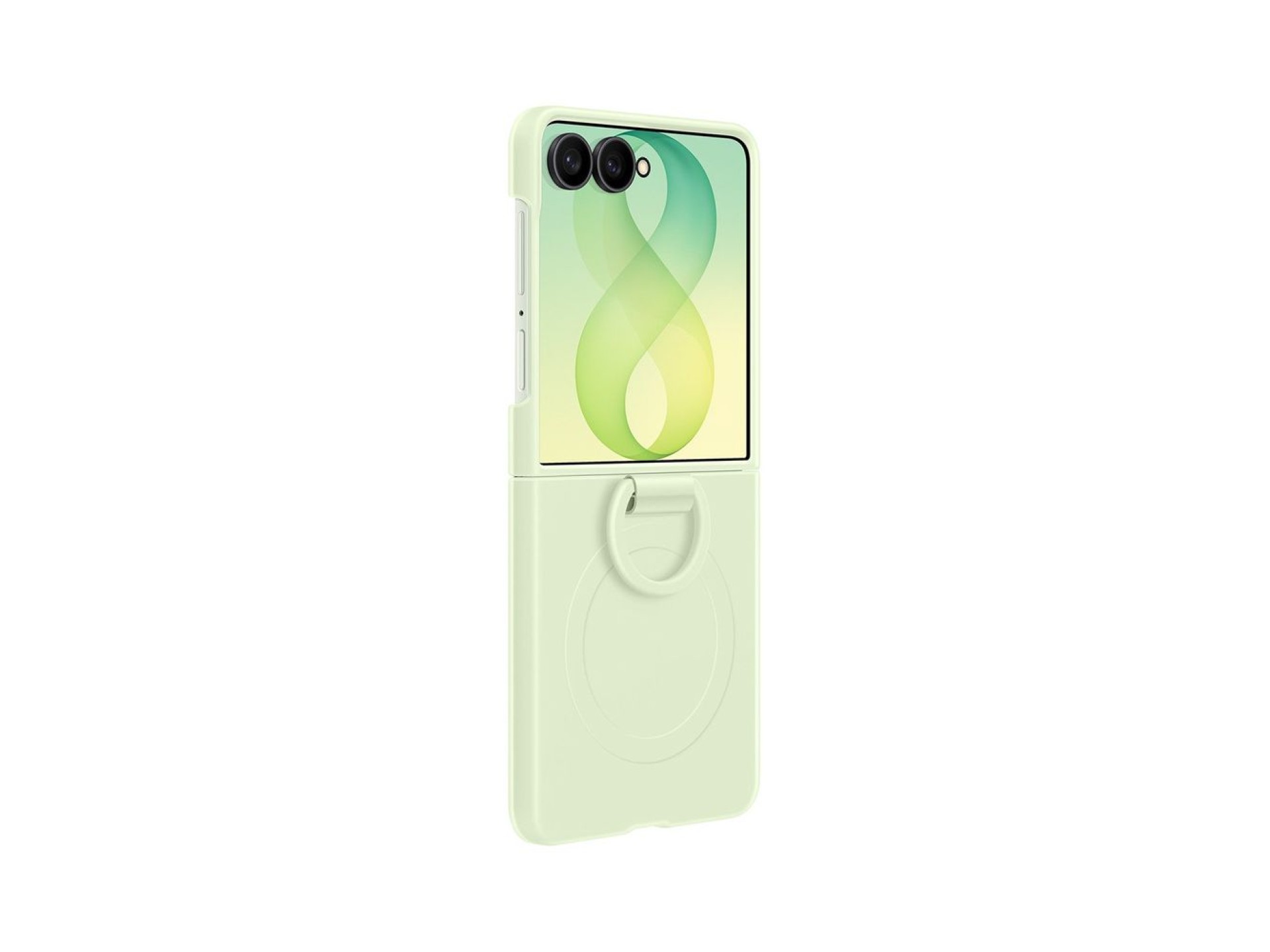 Samsung Silicone Ring Magnet Cover for Samsung Galaxy Z Flip 8 with MagSafe Compatible Ring - Green