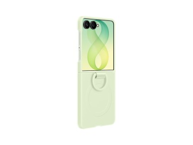 Samsung Silicone Ring Magnet Cover for Samsung Galaxy Z Flip 8 with MagSafe Compatible Ring - Green Samsung Silicone Ring Magnet Cover for Samsung Galaxy Z Flip 8 with MagSafe Compatible Ring - Green