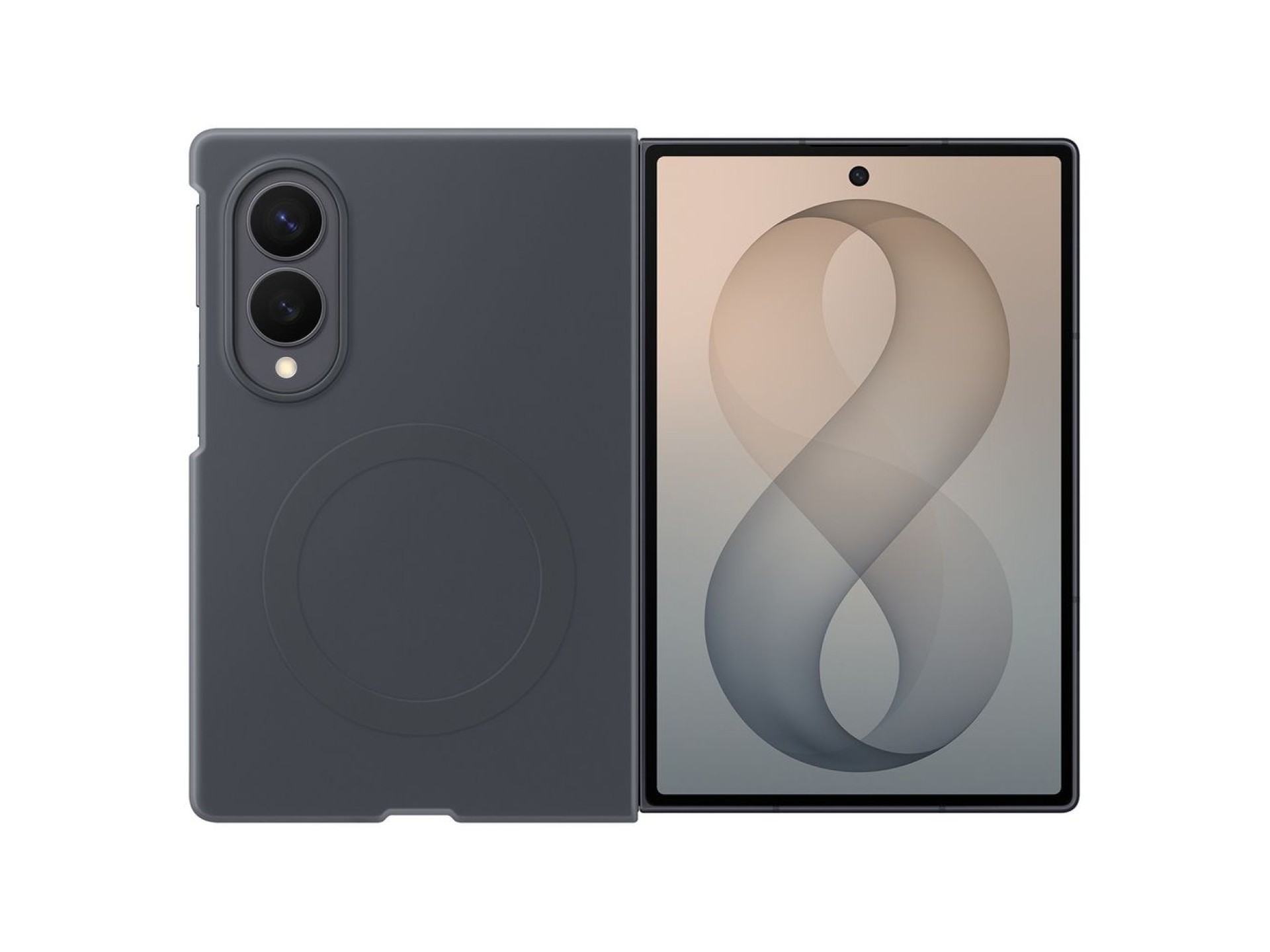 Samsung Silicone Magnet Case for Samsung Galaxy Z Fold 8 compatible with MagSafe + 2 anti-reflective