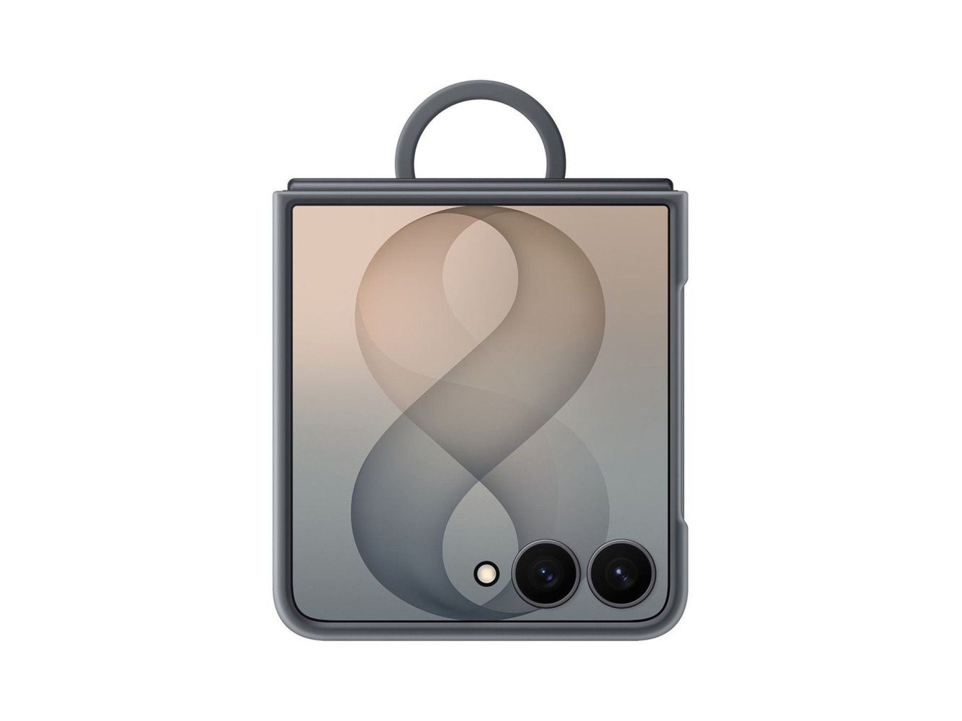 Samsung Silicone Ring Magnet Cover for Samsung Galaxy Z Flip 8 with MagSafe Compatible Ring - Black