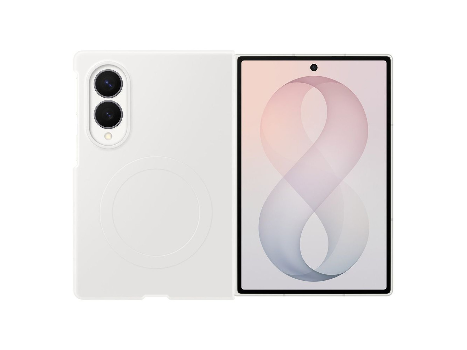 Samsung Silicone Magnet Case for Samsung Galaxy Z Fold 8 compatible with MagSafe + 2 anti-reflective