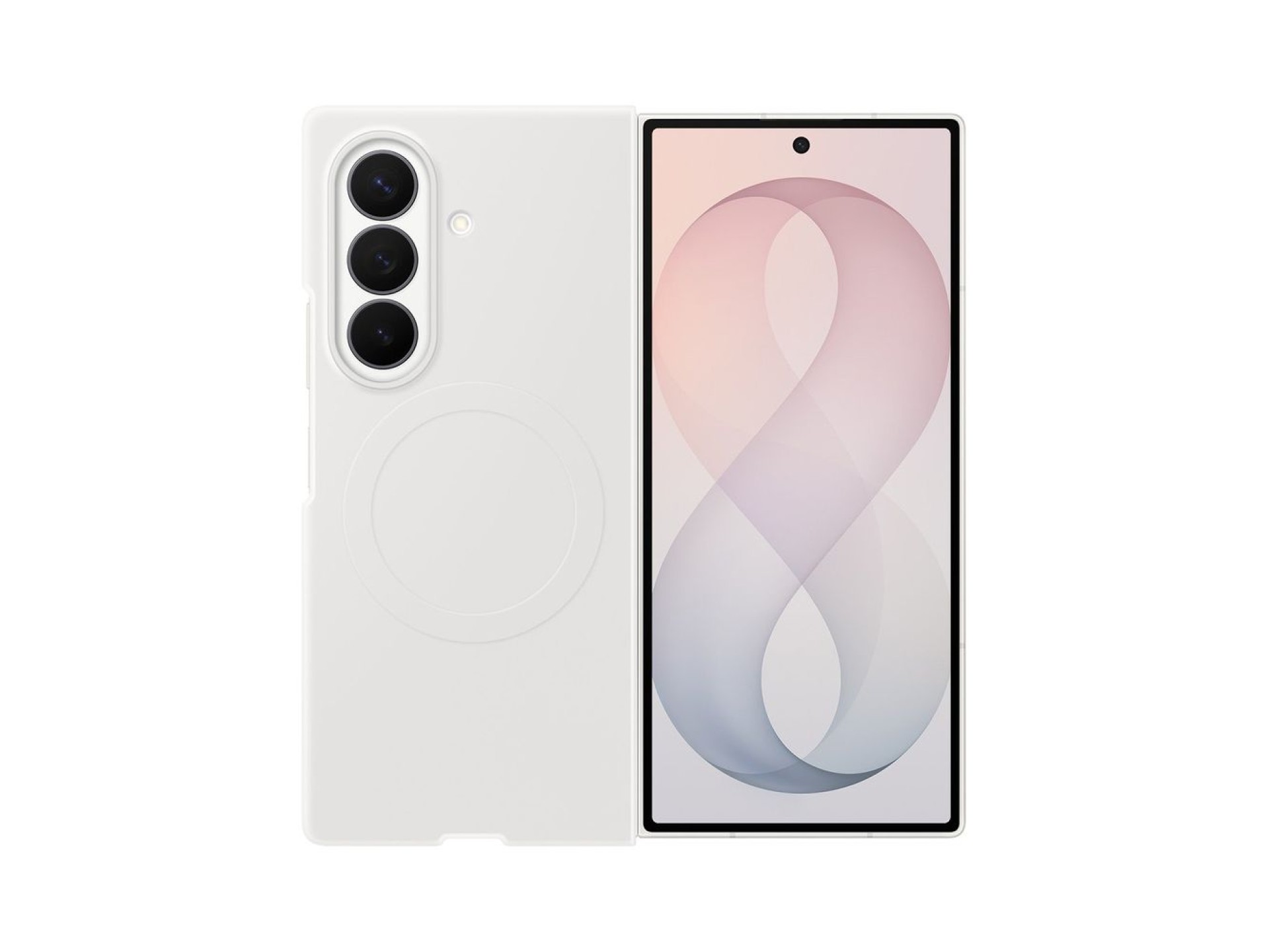 Samsung Silicone Magnet Case for Samsung Galaxy Z Fold 8 compatible with MagSafe + 2 anti-reflective