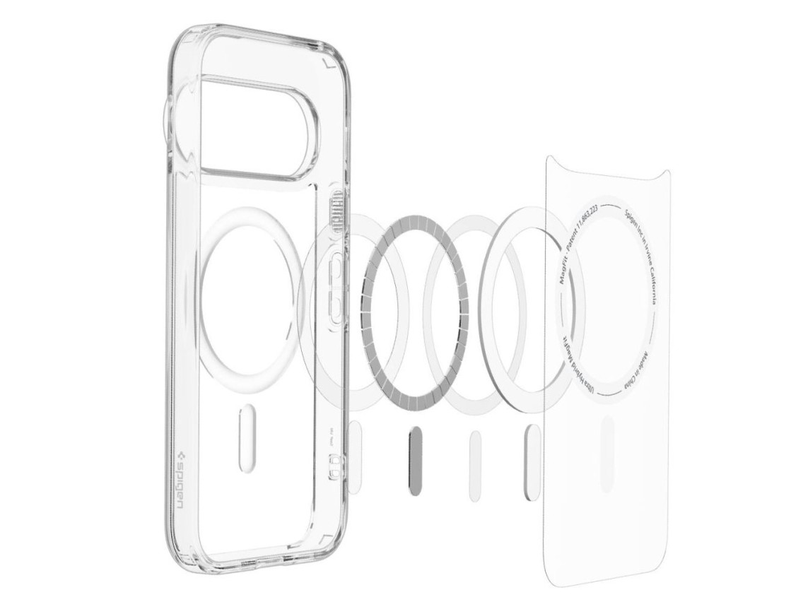 Funda Spigen Ultra Hybrid Mag MagSafe para Google Pixel 11 Pro - Transparente y blanca