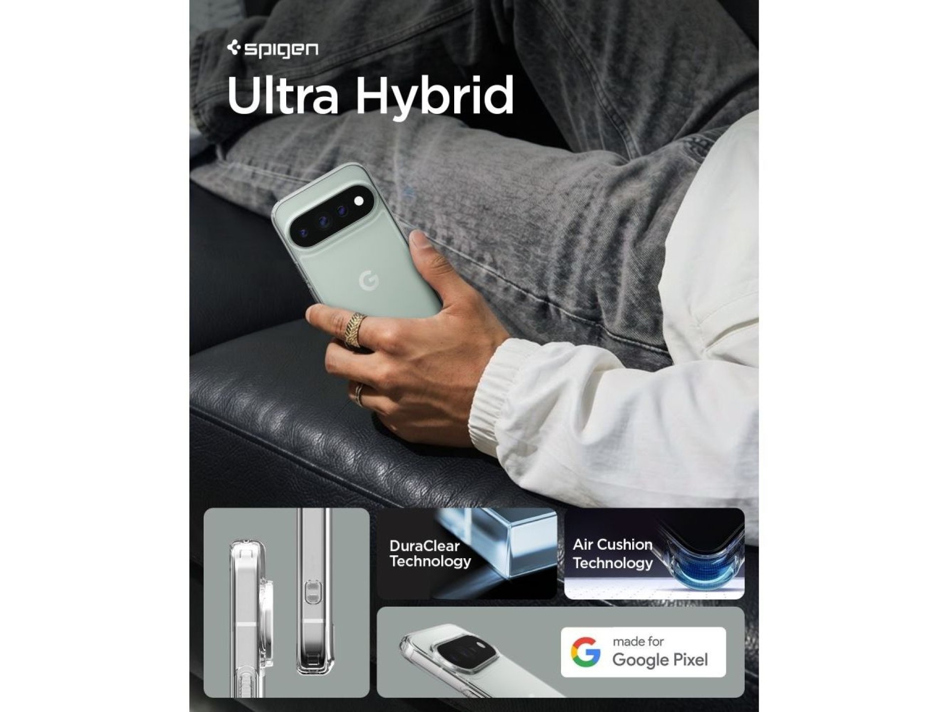 Capa Spigen Ultra Hybrid para Google Pixel 11 Pro - Transparente