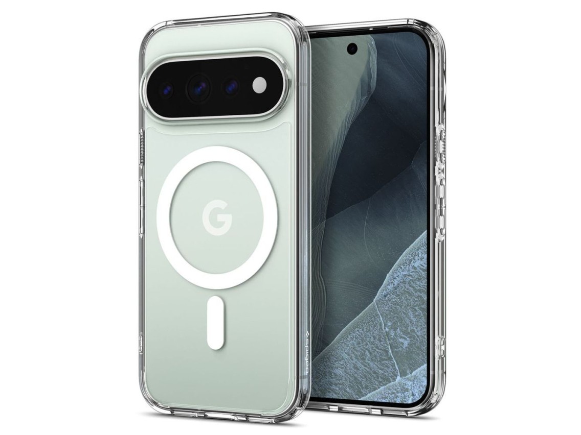 Funda Spigen Ultra Hybrid Mag MagSafe para Google Pixel 11 Pro - Transparente y blanca