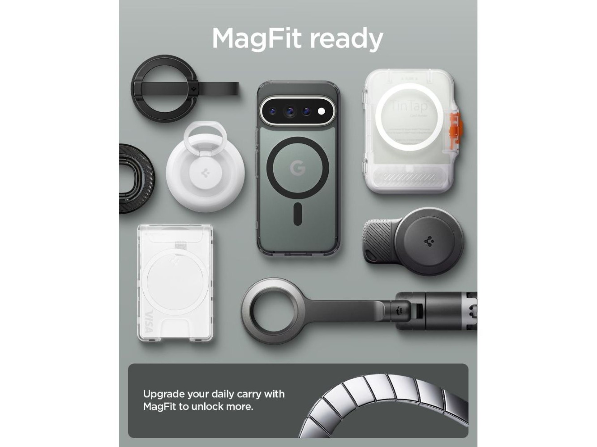 Capa Spigen Ultra Hybrid Mag MagSafe para Google Pixel 11 Pro - Preto e Cinza