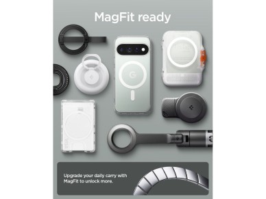 Funda Spigen Ultra Hybrid Mag MagSafe para Google Pixel 11 Pro - Transparente y blanca