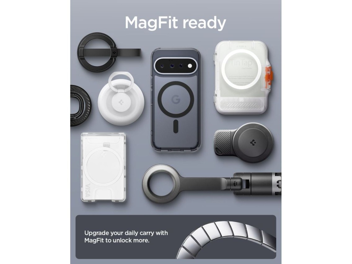 Spigen Ultra Hybrid Mag MagSafe Case for Google Pixel 11 - Black and Gray