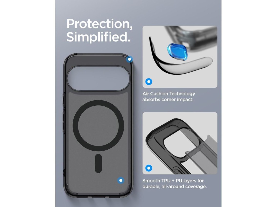 Spigen Ultra Hybrid Mag MagSafe Case for Google Pixel 11 - Black and Gray