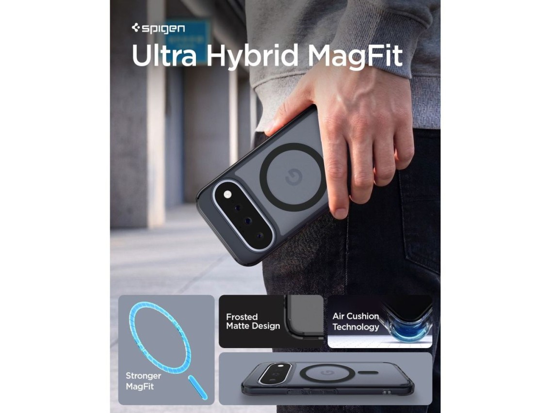 Spigen Ultra Hybrid Mag MagSafe Case for Google Pixel 11 - Black and Gray