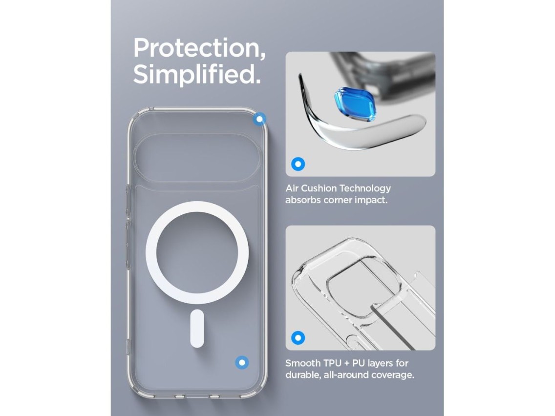 Spigen Ultra Hybrid Mag MagSafe Case for Google Pixel 11 - Clear and White