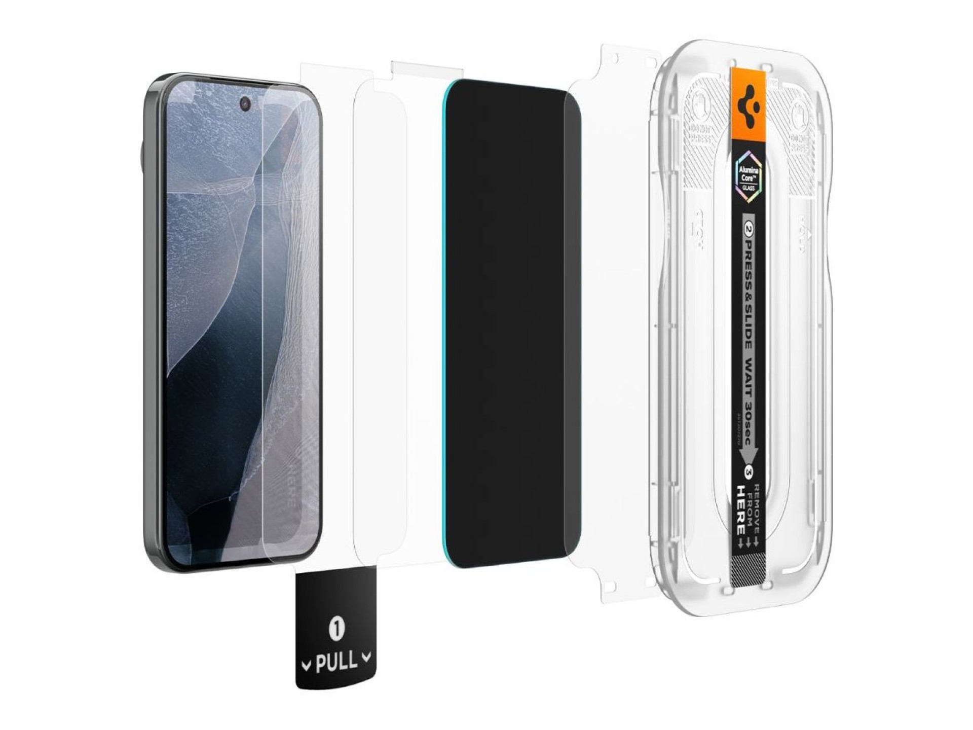 Protector de pantalla de vidrio templado Spigen Glas.tR EZ Fit Pro HD (paquete de 2) para Google Pix
