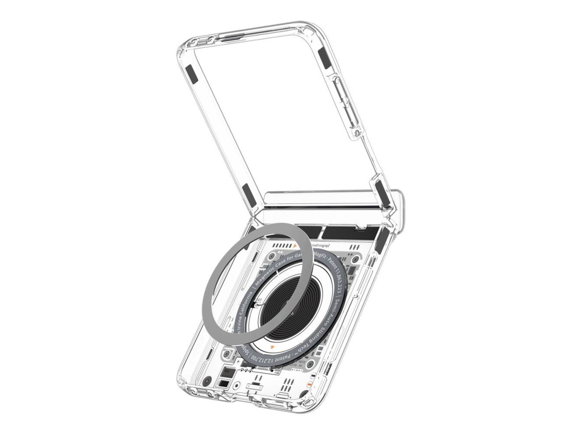 Spigen Ultra Hybrid Pro MagSafe Case for Samsung Galaxy Z Flip 8 Neo One - Gray/Black