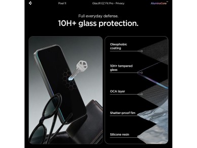Protector de pantalla de vidrio templado Spigen Glas.tR EZ Fit Pro HD (paquete de 2) para Google Pix
