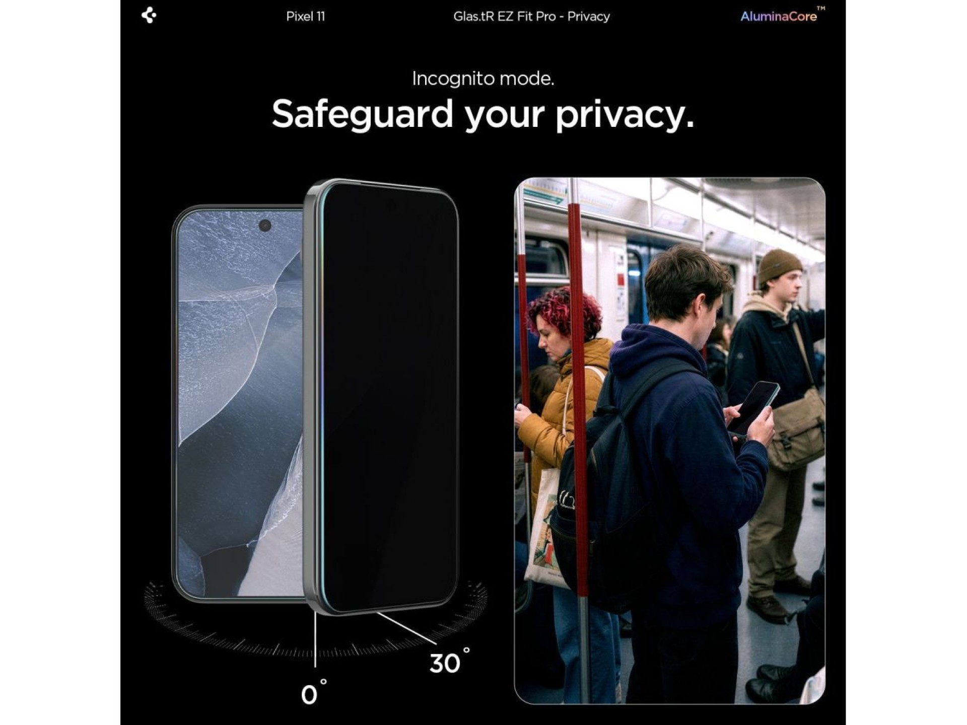 Protector de pantalla de vidrio templado Spigen Glas.tR EZ Fit Pro HD (paquete de 2) para Google Pix