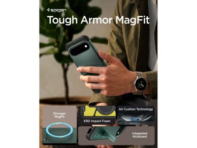 Spigen Tough Armor Mag MagSafe Case for Google Pixel 11 - Dark Green Spigen Tough Armor Mag MagSafe Case for Google Pixel 11 - Dark Green