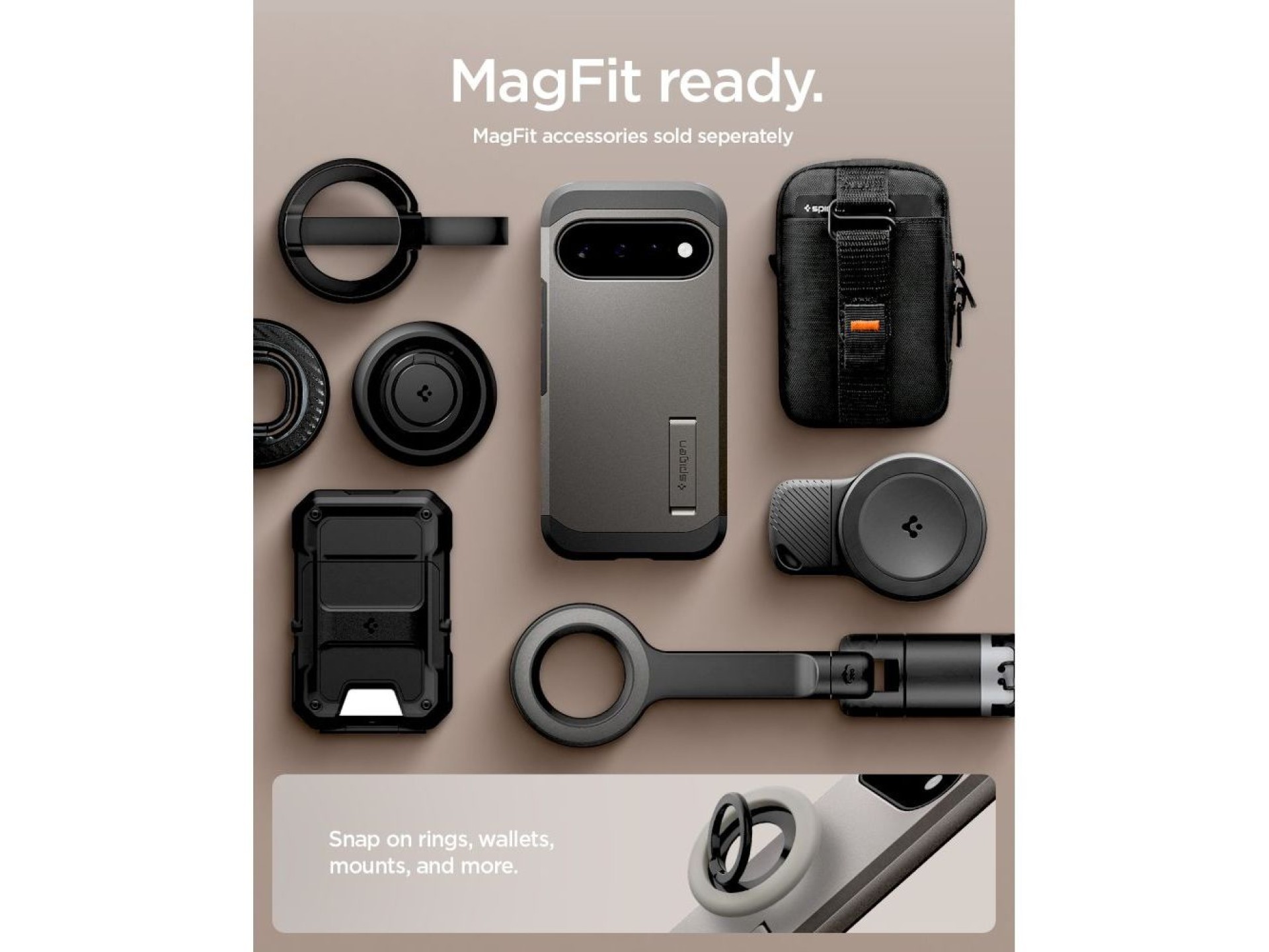 Spigen Tough Armor Mag MagSafe Case for Google Pixel 11 - Dark Gray