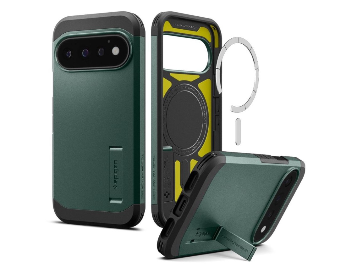 Funda Spigen Tough Armor Mag MagSafe para Google Pixel 11 Pro - Verde oscuro