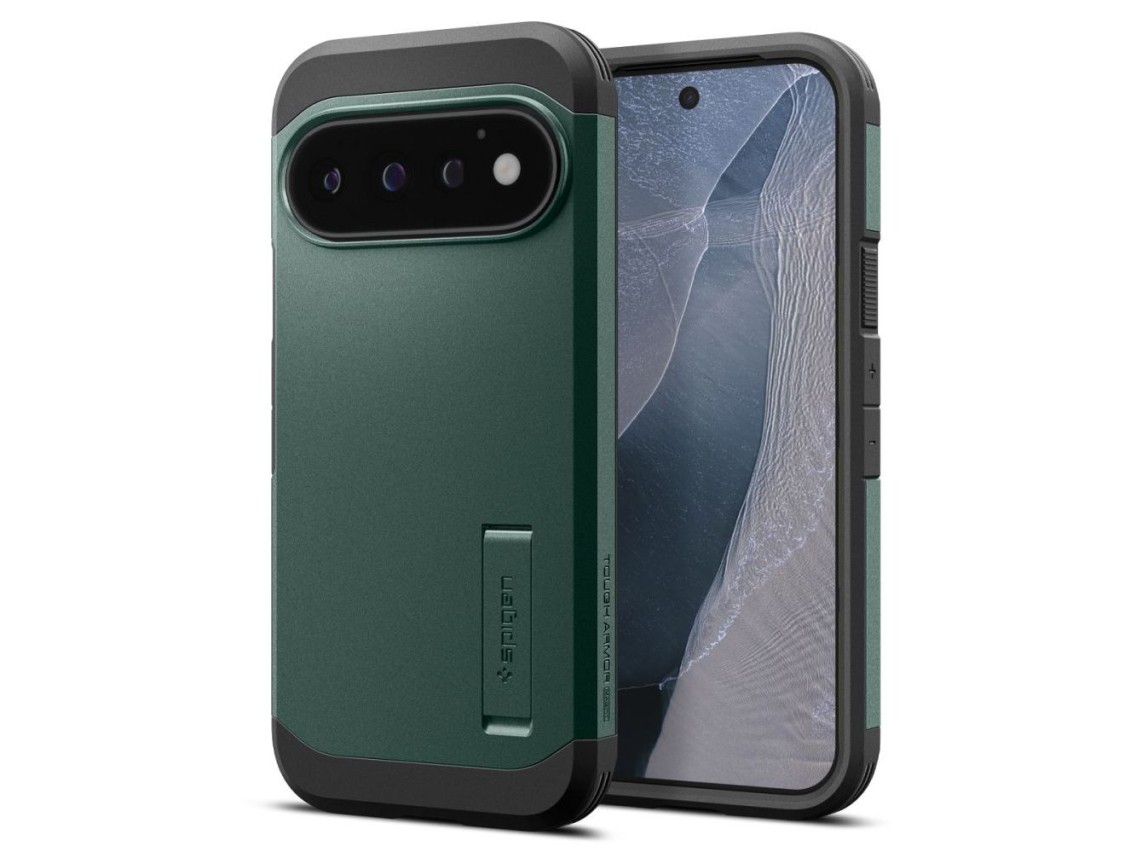 Funda Spigen Tough Armor Mag MagSafe para Google Pixel 11 Pro - Verde oscuro