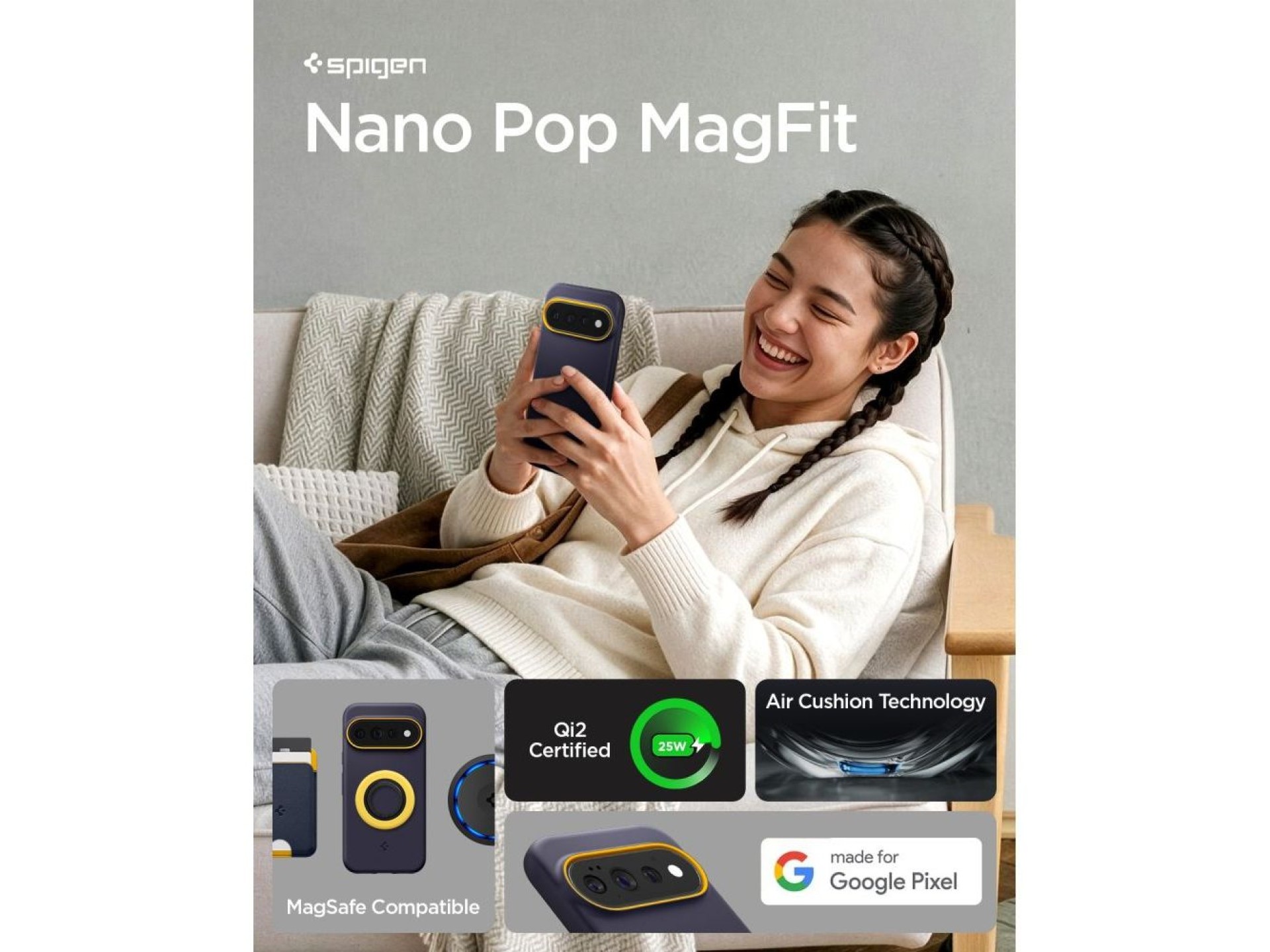 Spigen Nano Pop MagSafe Case for Google Pixel 11 Pro - Navy Blue