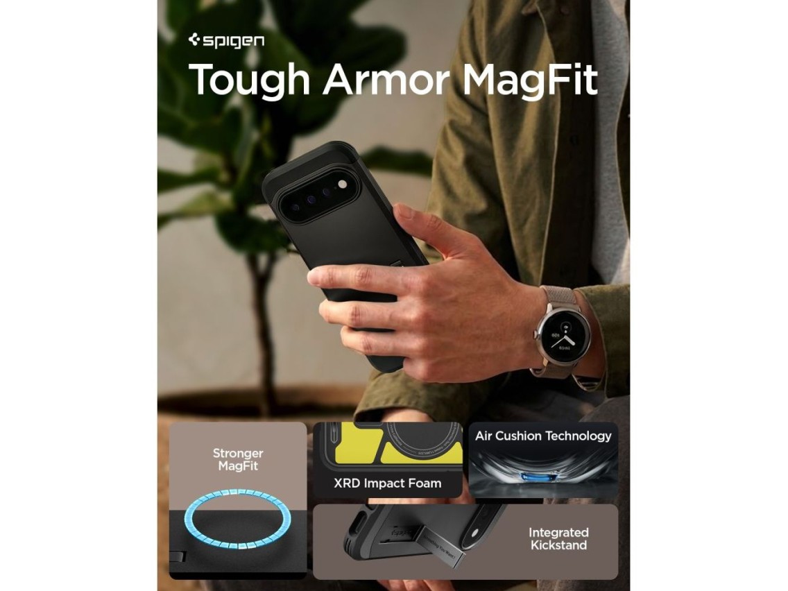 Capa Spigen Tough Armor Mag MagSafe para Google Pixel 11 Pro XL - preta
