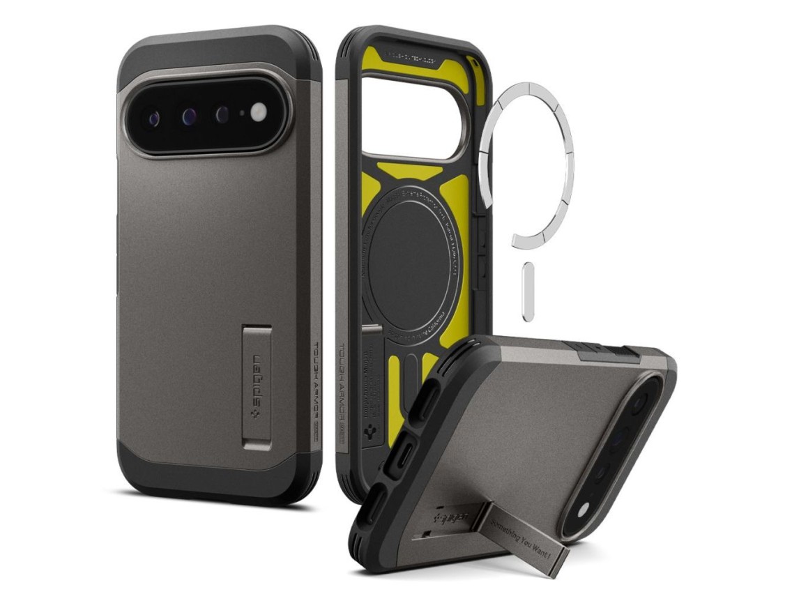Capa Spigen Tough Armor Mag MagSafe para Google Pixel 11 Pro XL - Cinza Escuro