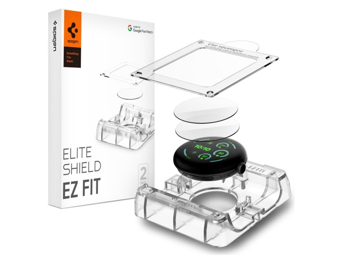 Spigen Elite Shield EZ Fit - Pacote com 2 películas de hidrogel para Google Pixel Watch 41 mm