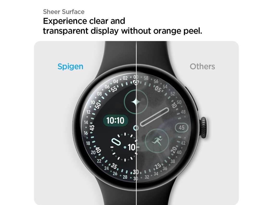 Spigen Elite Shield EZ Fit 2-Pack hydrogel foil for Google Pixel Watch 41 mm