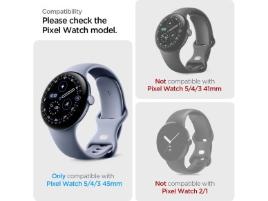 Spigen Elite Shield EZ Fit 2-Pack hydrogel foil for Google Pixel Watch 45 mm
