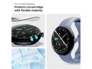 Spigen Elite Shield EZ Fit 2-Pack hydrogel foil for Google Pixel Watch 45 mm Spigen Elite Shield EZ Fit 2-Pack hydrogel foil for Google Pixel Watch 45 mm