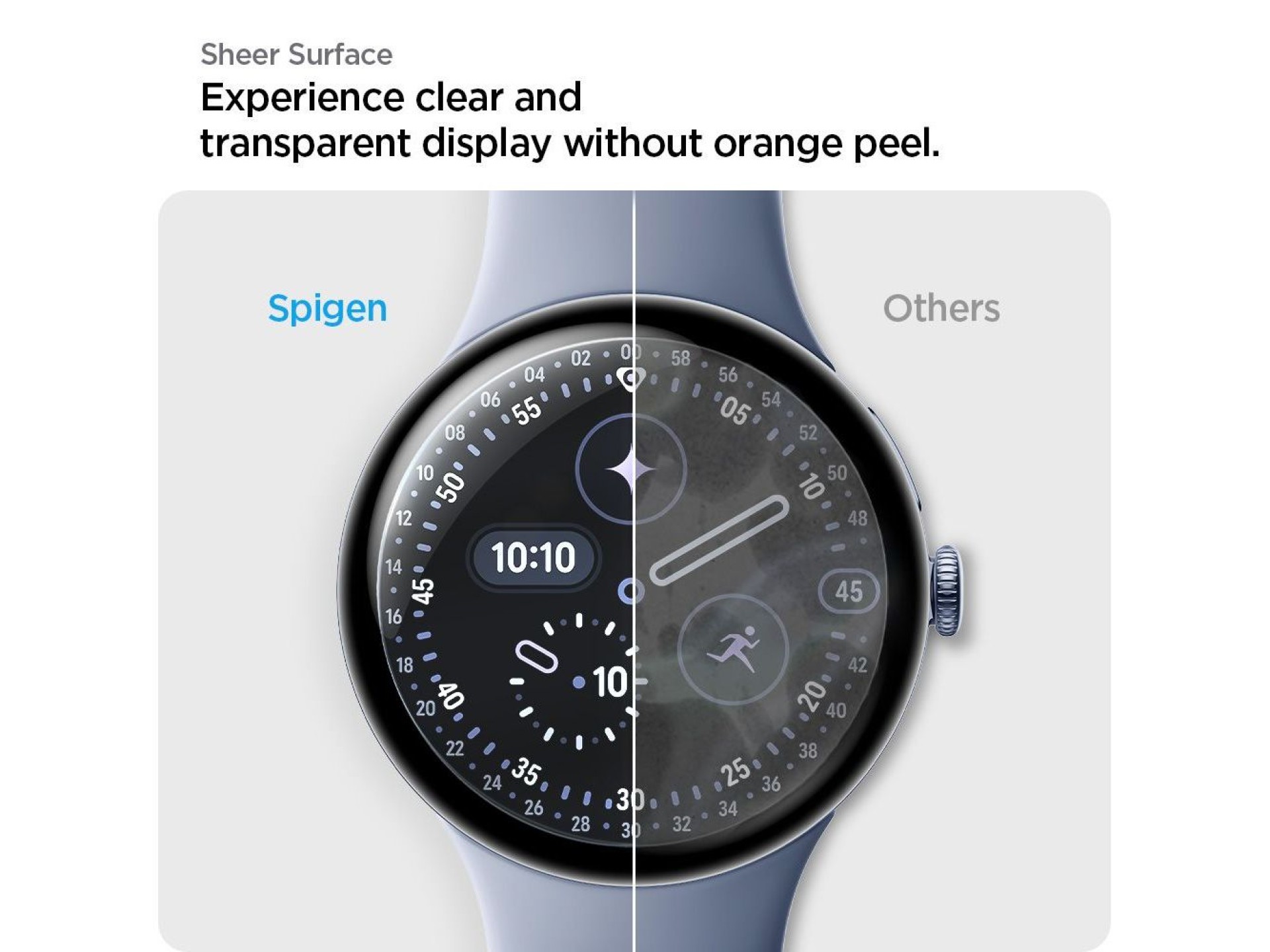 Spigen Elite Shield EZ Fit 2-Pack hydrogel foil for Google Pixel Watch 45 mm