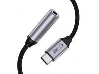 Adaptador Tech-Protect Ultraboost USB-C para Mini Jack 3,5 mm DAC - cinza escuro Adaptador Tech-Protect Ultraboost USB-C para Mini Jack 3,5 mm DAC - cinza escuro