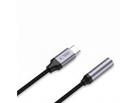 Adaptador Tech-Protect Ultraboost USB-C para Mini Jack 3,5 mm DAC - cinza escuro