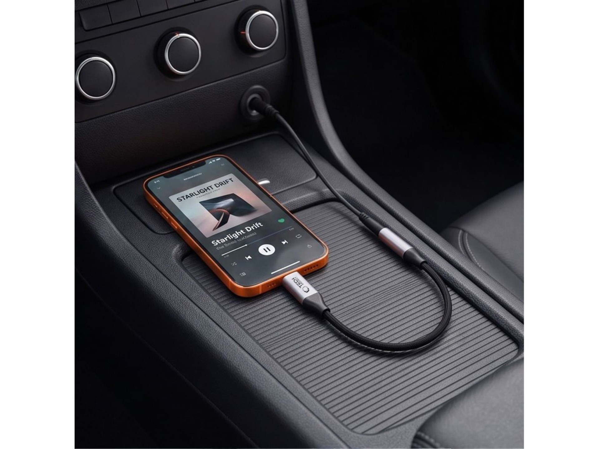 Adaptador Tech-Protect Ultraboost USB-C para Mini Jack 3,5 mm DAC - cinza escuro
