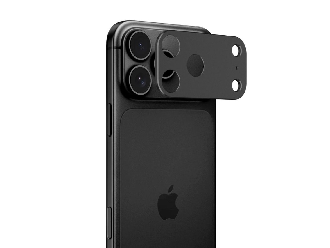 Capa protetora para c�mera Tech-Protect Camalloy Fit+ para iPhone 18 Pro Max - Preta