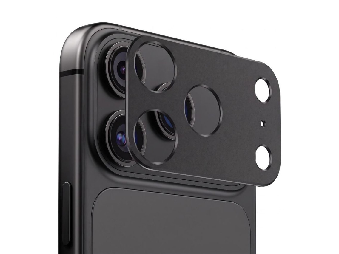 Capa protetora para c�mera Tech-Protect Camalloy Fit+ para iPhone 18 Pro Max - Preta