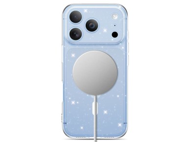 Funda Tech-Protect FlexAir MagSafe para iPhone 17 Pro Max / 18 Pro Max - Transparente con purpurina Funda Tech-Protect FlexAir MagSafe para iPhone 17 Pro Max / 18 Pro Max - Transparente con purpurina