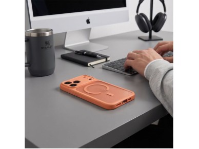Capa Tech-Protect BasicMag MagSafe para iPhone 17 Pro / 18 Pro - laranja fosco Capa Tech-Protect BasicMag MagSafe para iPhone 17 Pro / 18 Pro - laranja fosco