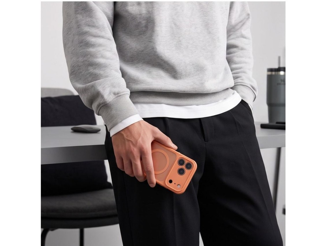 Funda Tech-Protect BasicMag MagSafe para iPhone 17 Pro / 18 Pro - naranja mate