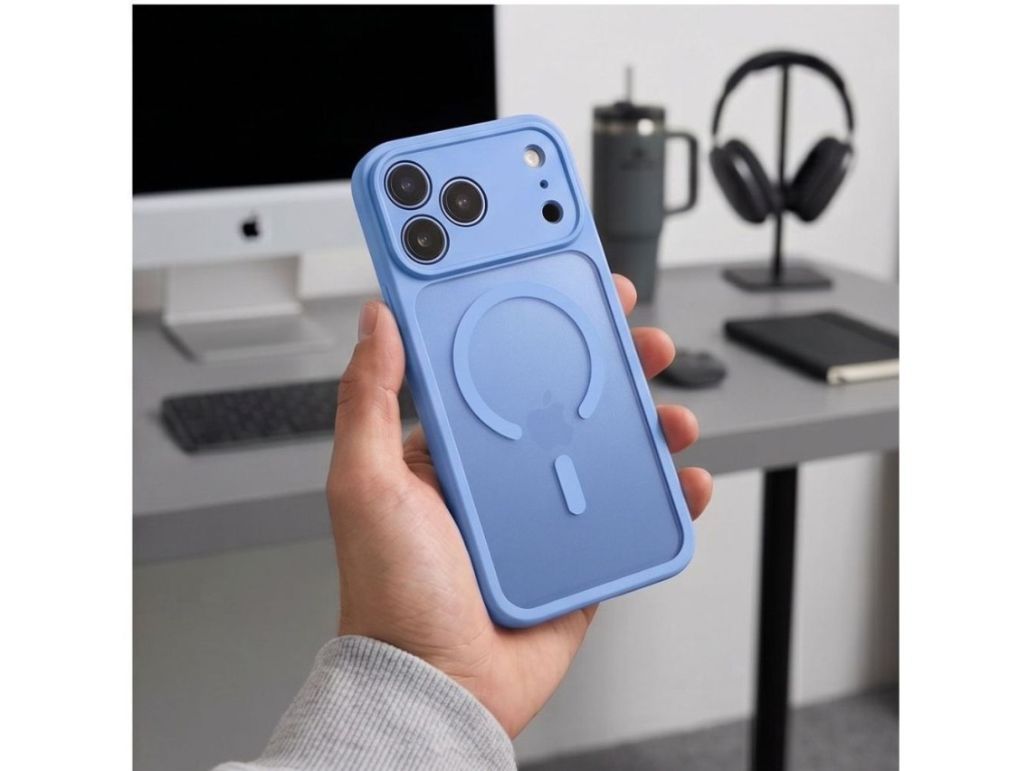 Tech-Protect BasicMag MagSafe Case for iPhone 17 Pro Max / 18 Pro Max - Light Blue Matte