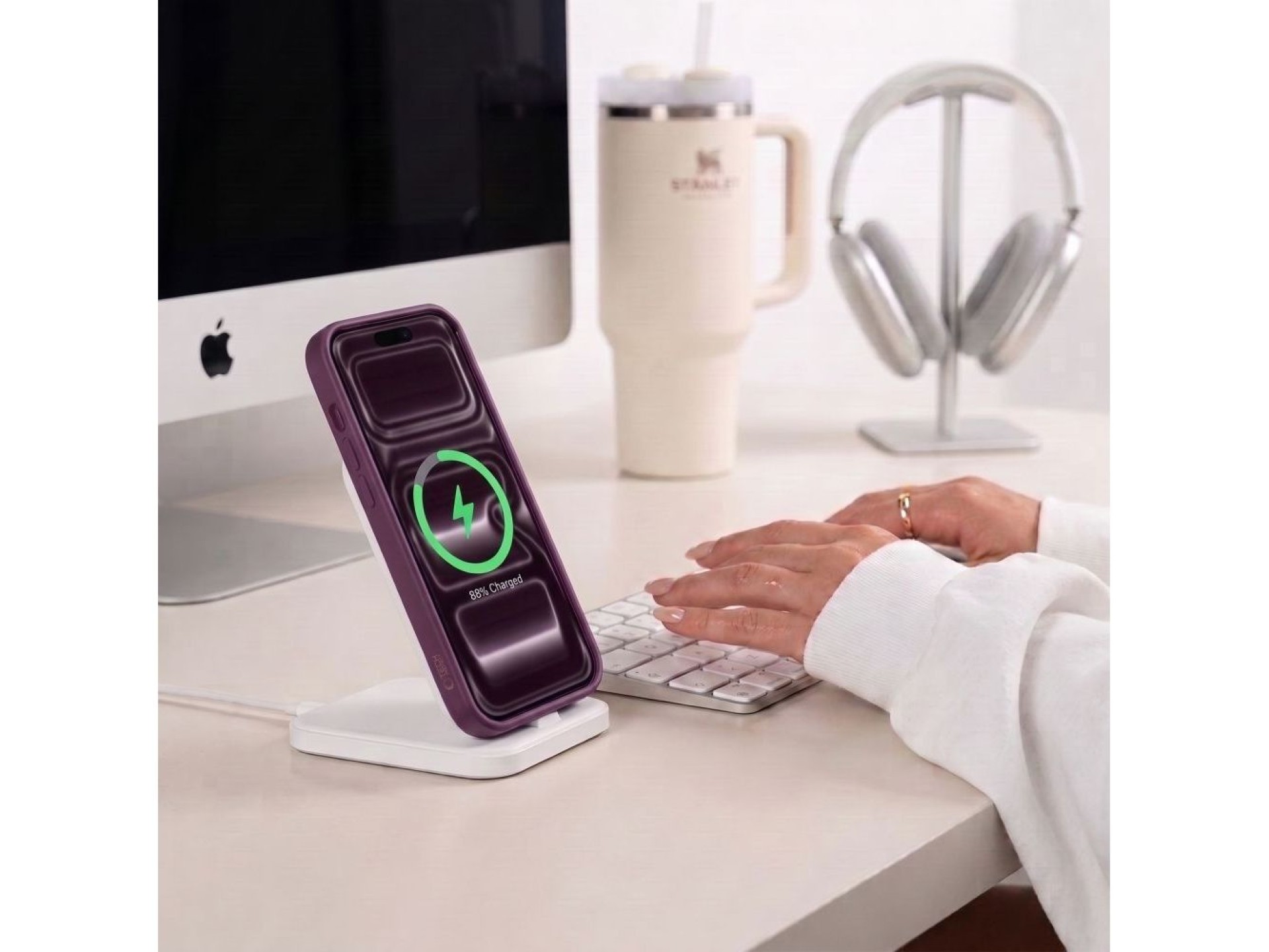 Funda Tech-Protect BasicMag MagSafe para iPhone 17 Pro / 18 Pro - Borgoña Mate
