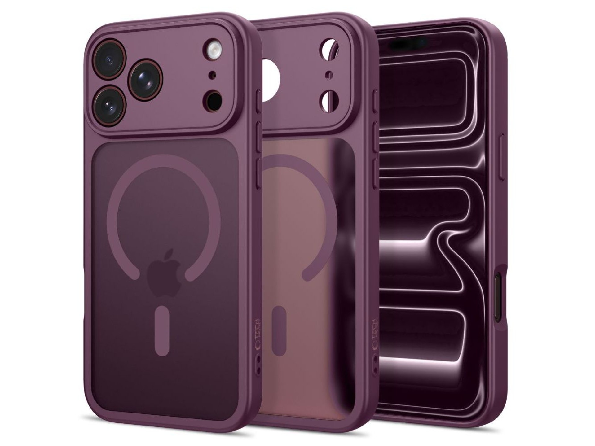Funda Tech-Protect BasicMag MagSafe para iPhone 17 Pro / 18 Pro - Borgoña Mate