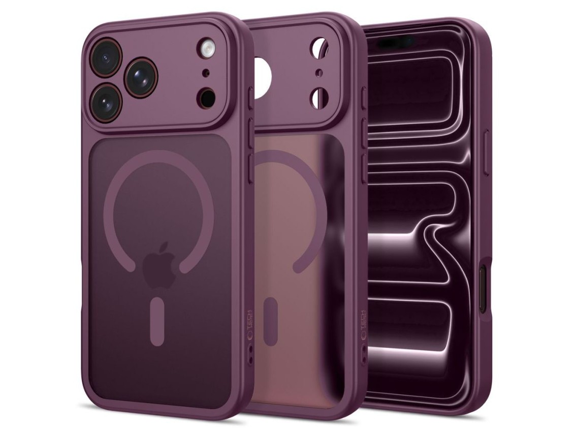 Capa Tech-Protect BasicMag MagSafe para iPhone 17 Pro / 18 Pro - Bordô Fosco
