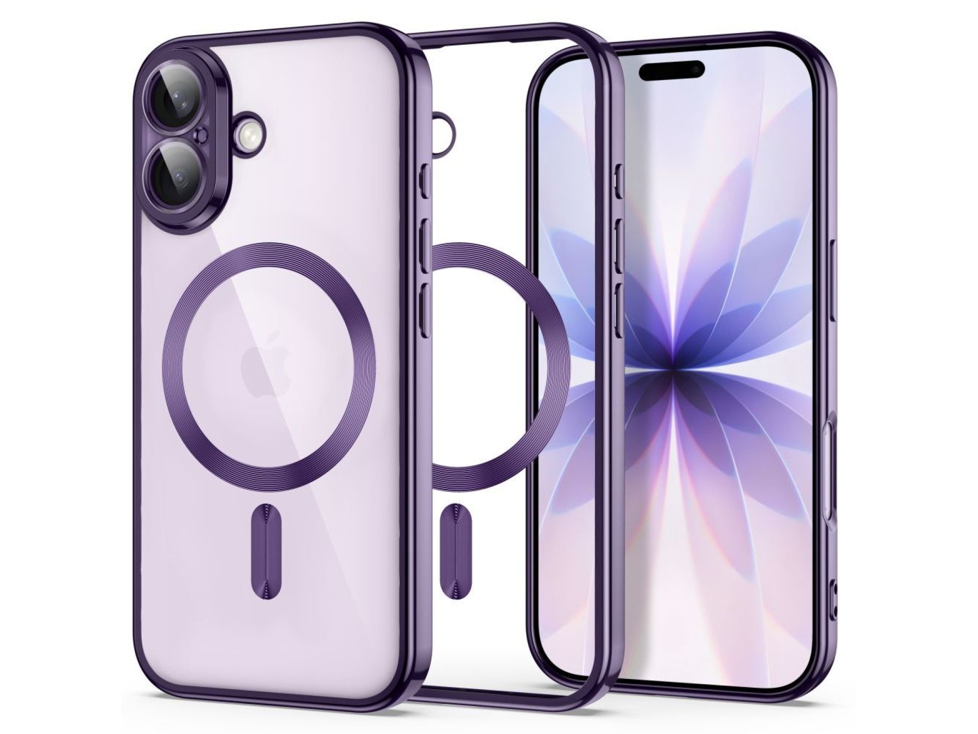 Tech-Protect MagFlex Case for iPhone 17 - Transparent Purple