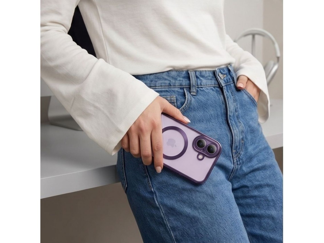 Tech-Protect MagFlex Case for iPhone 17 - Transparent Purple