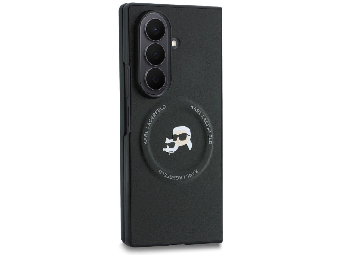 Capa MagSafe Karl Lagerfeld Karl&Choupette Pins para Samsung Galaxy Z Fold 8 Ultra - Preta