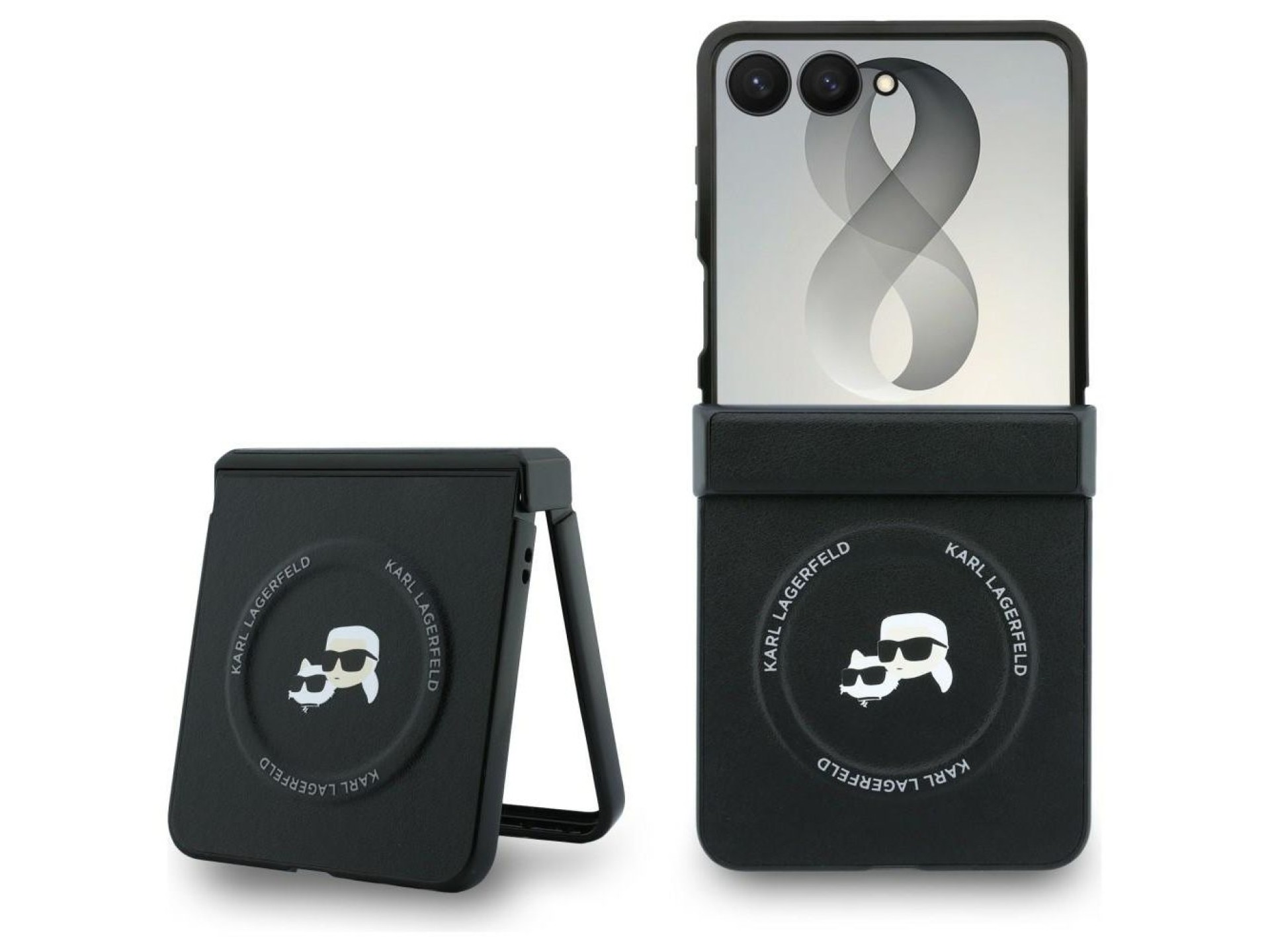 Funda Karl Lagerfeld Karl&Choupette MagSafe para Samsung Galaxy Z Flip 8 - Negra