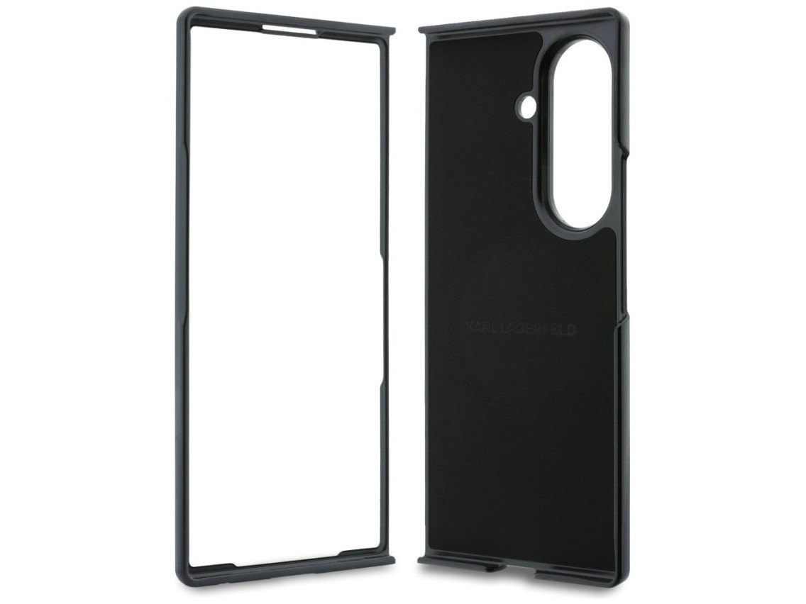 Capa MagSafe Karl Lagerfeld Karl&Choupette Pins para Samsung Galaxy Z Fold 8 Ultra - Preta